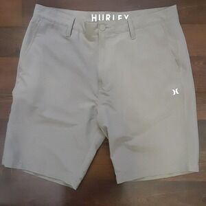 Hurley Mens Sage Green Hybrid Walk Shorts Size 34 Quick Dry Stretch Boardshorts